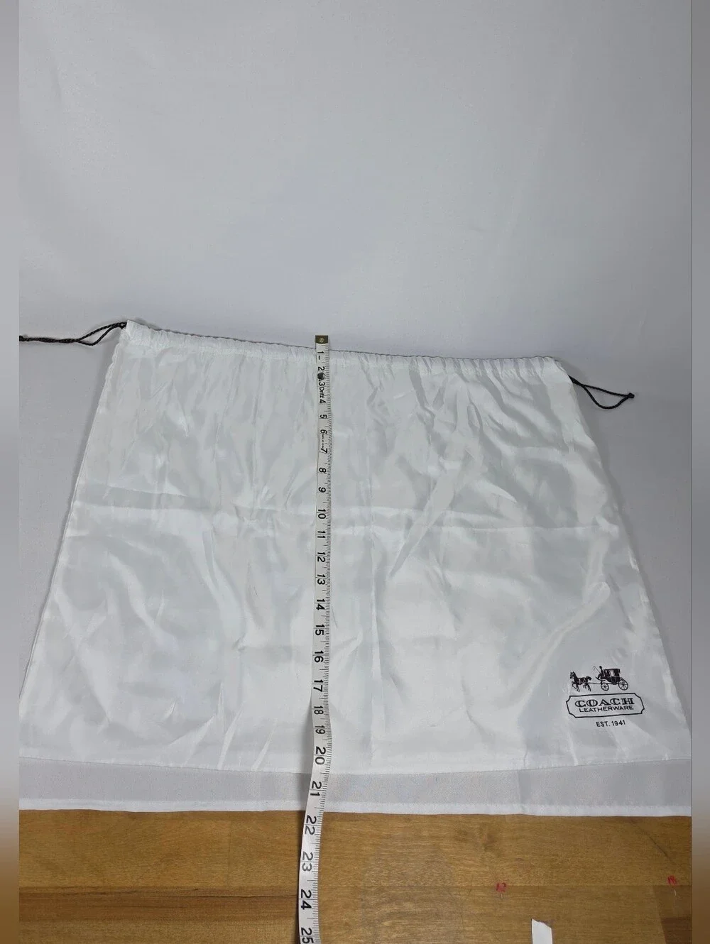 Coach Authentic Replacement Dust Bag Oversized White Sateen 23.5